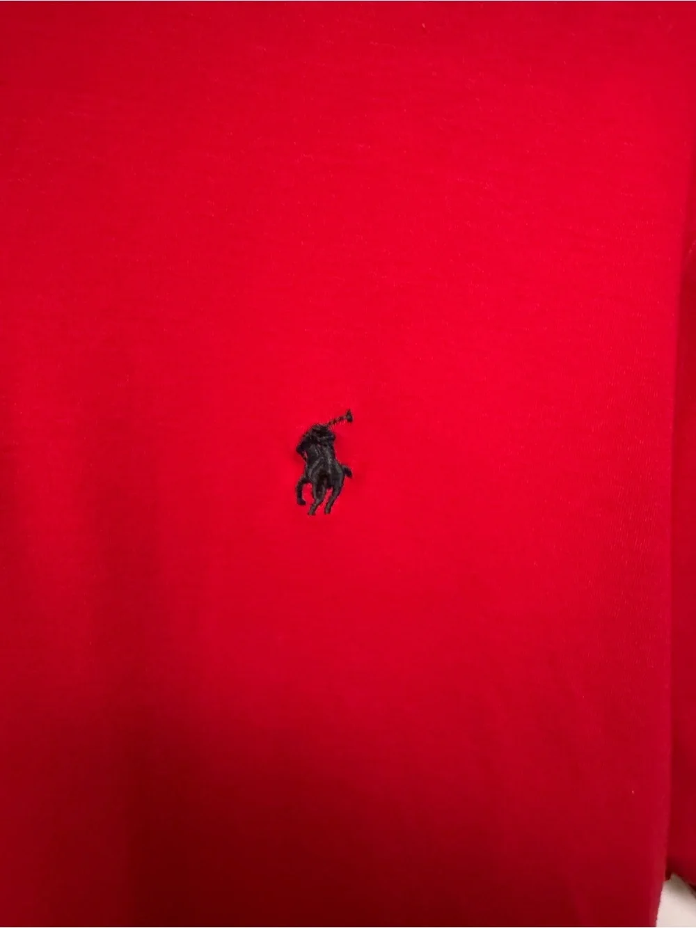 Ralph Lauren Red Polo with Navy Contrast Trim